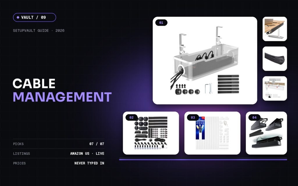 Cable Management guide cover with featured products