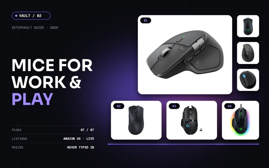 Best Mice for Work and Play guide cover with featured products