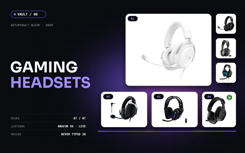 Gaming Headsets guide cover with featured products