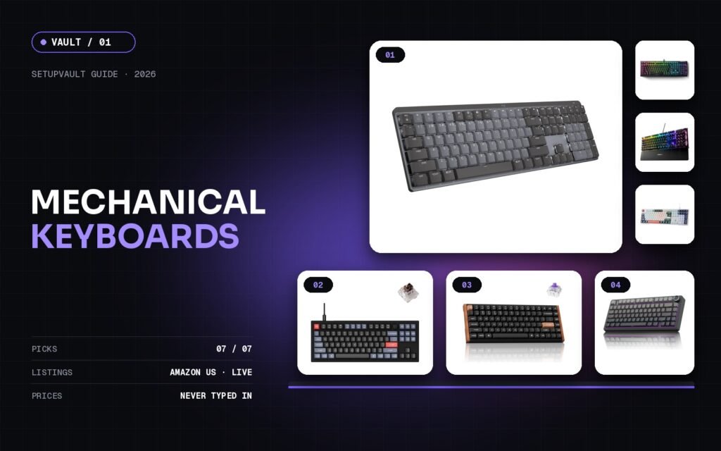 Mechanical Keyboards guide cover with featured products